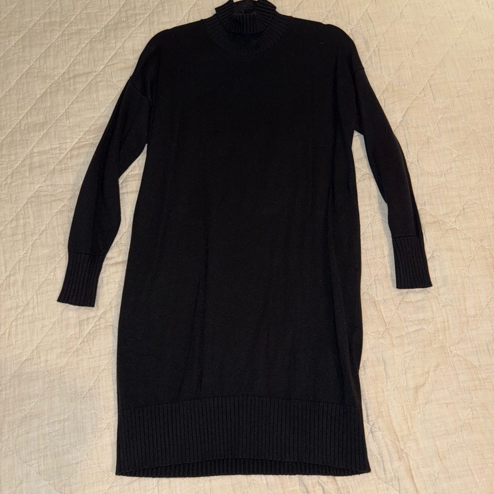 Lululemon Turtleneck Black Sweater Dress